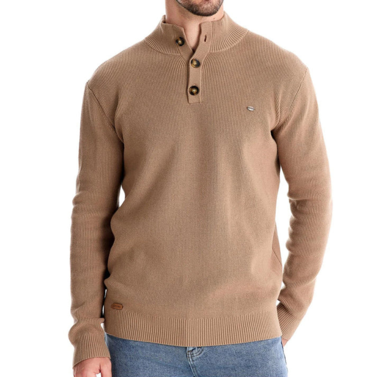 Damien™ | Pull Col Haut Élégant